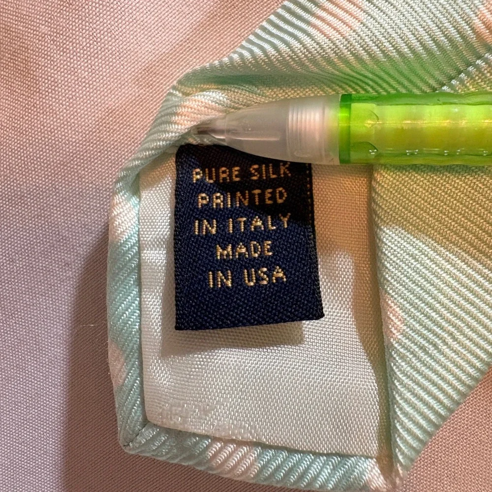 Brooks Brothers Makers Silk Necktie Mens One Size Mint Green Polka Dot Classic